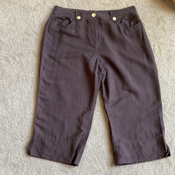 Larry Levine Women’s Linen Capri pants - Picture 1 of 9